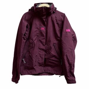 Helly Hansen Women’s Waterproof Hooded Jacket XS Plum Purple Ski Rain Shell